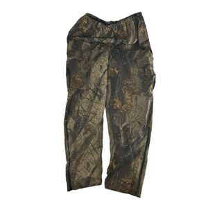 Stearns Dry Wear Pants Mens XL Green Camouflage Hunting Cargo Realtree Hardwoods